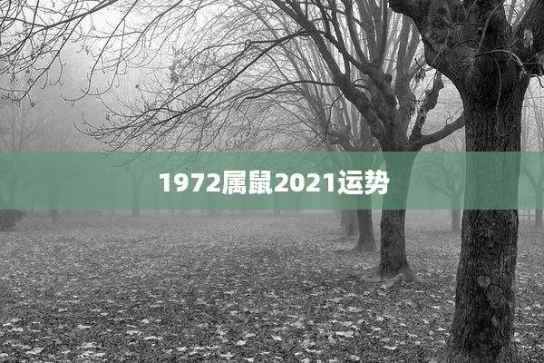 1972属鼠2021运势