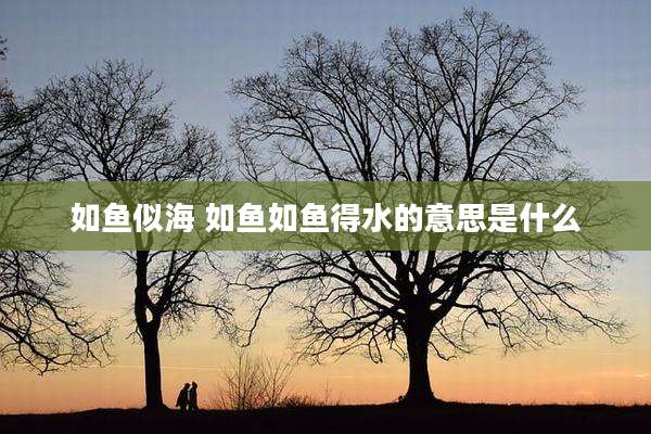如鱼似海 如鱼如鱼得水的意思是什么