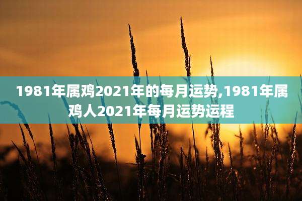 1981年属鸡2021年的每月运势,1981年属鸡人2021年每月运势运程