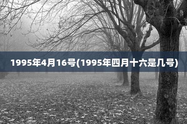 1995年4月16号(1995年四月十六是几号)