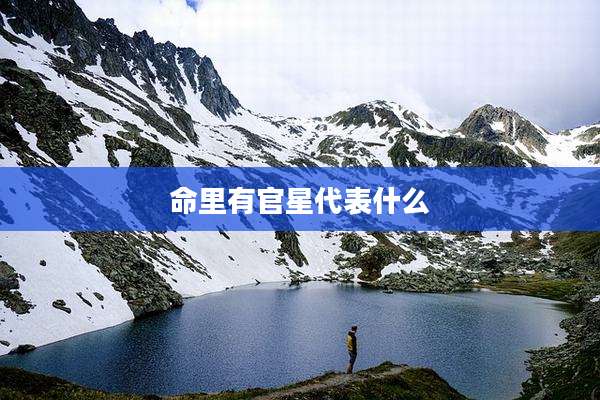 命里有官星代表什么