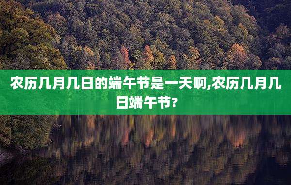 农历几月几日的端午节是一天啊,农历几月几日端午节?
