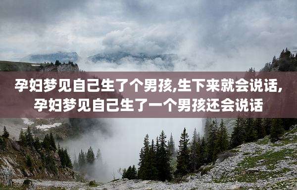 孕妇梦见自己生了个男孩,生下来就会说话,孕妇梦见自己生了一个男孩还会说话