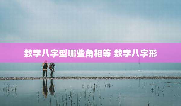 数学八字型哪些角相等 数学八字形
