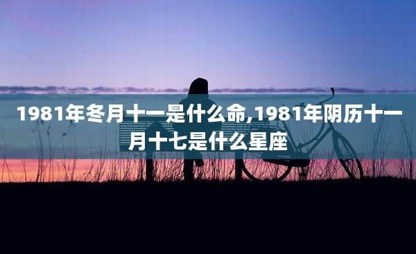 1981年冬月十一是什么命,1981年阴历十一月十七是什么星座
