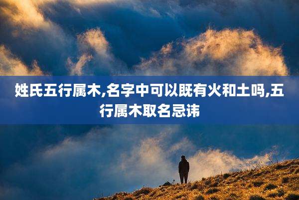 姓氏五行属木,名字中可以既有火和土吗,五行属木取名忌讳