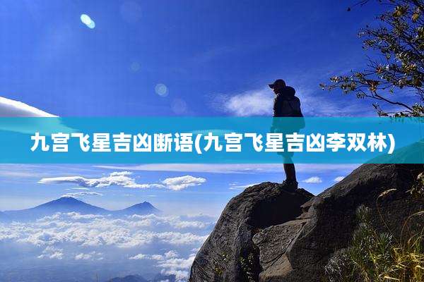 九宫飞星吉凶断语(九宫飞星吉凶李双林)