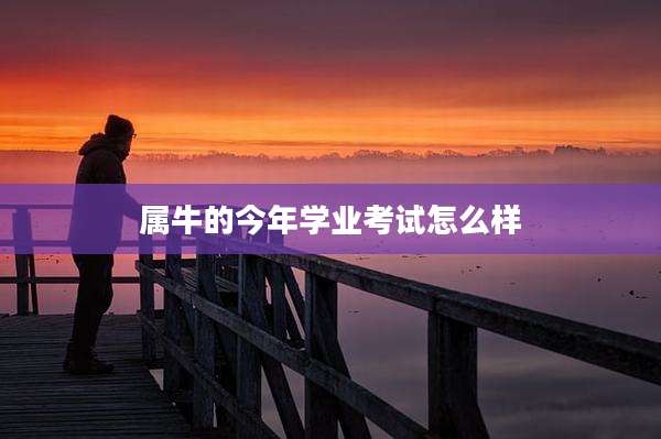 属牛的今年学业考试怎么样