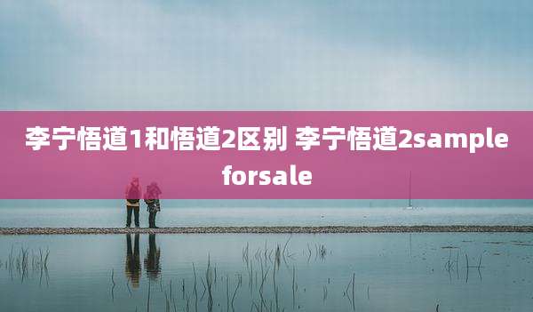 李宁悟道1和悟道2区别 李宁悟道2sampleforsale
