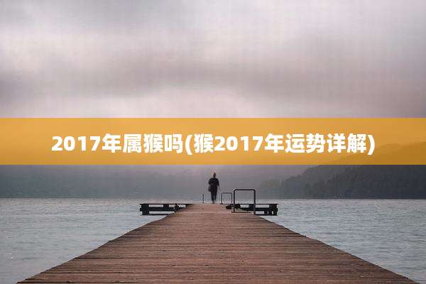 2017年属猴吗(猴2017年运势详解)