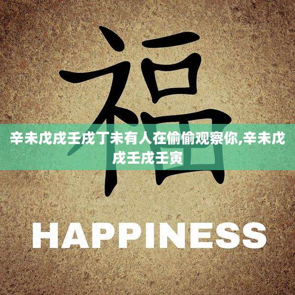 辛未戊戌壬戌丁未有人在偷偷观察你,辛未戊戌壬戌壬寅