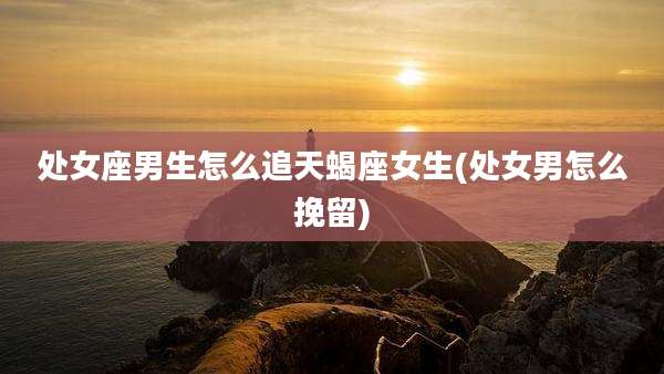 处女座男生怎么追天蝎座女生(处女男怎么挽留)