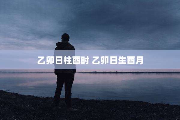 乙卯日柱酉时 乙卯日生酉月