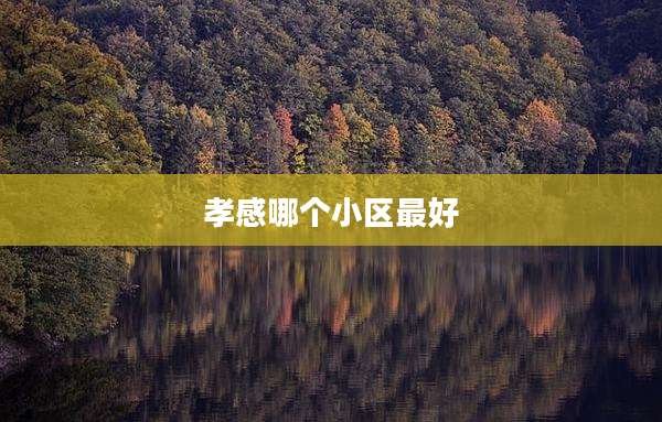 孝感哪个小区最好
