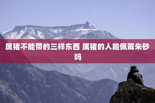 属猪不能带的三样东西 属猪的人能佩戴朱砂吗