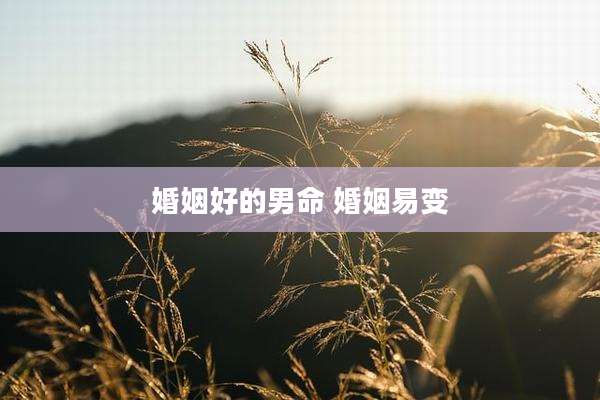 婚姻好的男命 婚姻易变