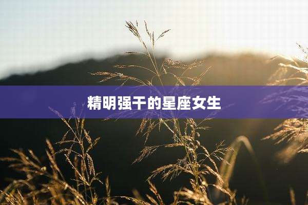 精明强干的星座女生