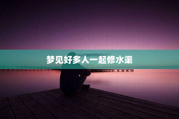 梦见好多人一起修水渠