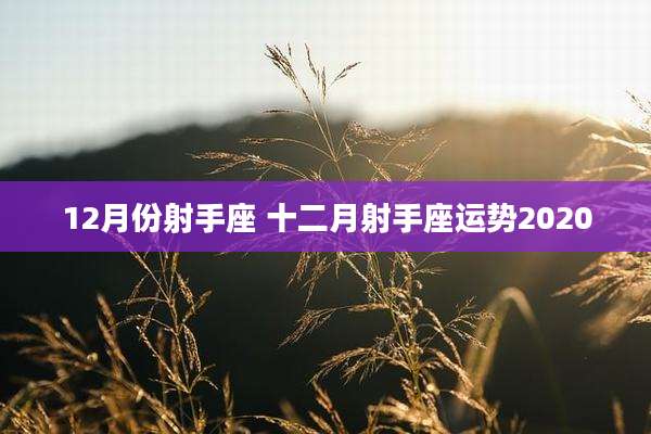 12月份射手座 十二月射手座运势2020