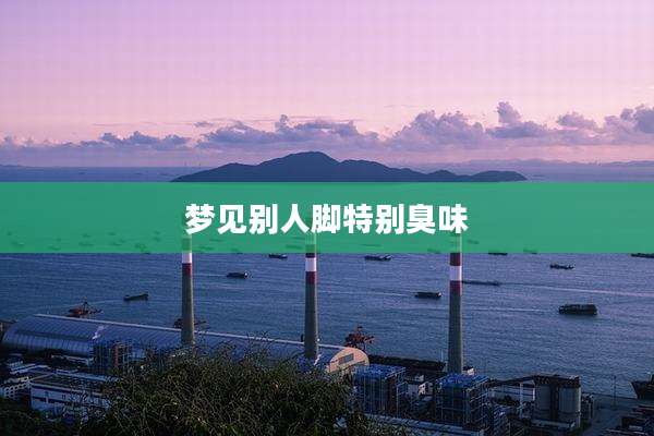 梦见别人脚特别臭味