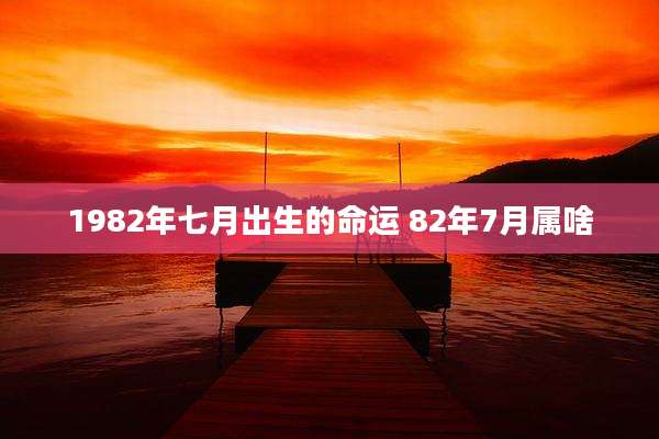 1982年七月出生的命运 82年7月属啥