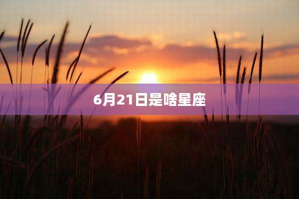 6月21日是啥星座