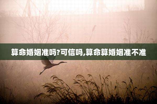 算命婚姻准吗?可信吗,算命算婚姻准不准