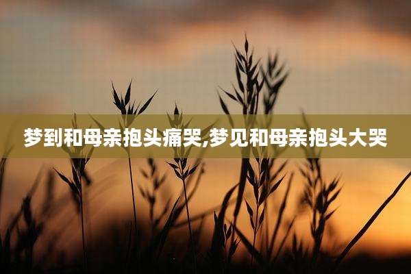 梦到和母亲抱头痛哭,梦见和母亲抱头大哭