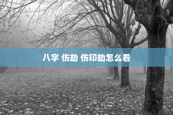 八字 伤劫 伤印劫怎么看