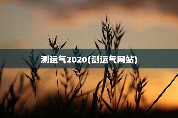 测运气2020(测运气网站)