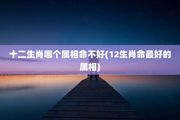 十二生肖哪个属相命不好(12生肖命最好的属相)