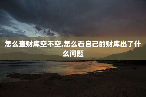 怎么查财库空不空,怎么看自己的财库出了什么问题