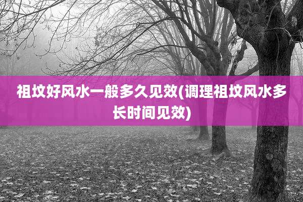祖坟好风水一般多久见效(调理祖坟风水多长时间见效)