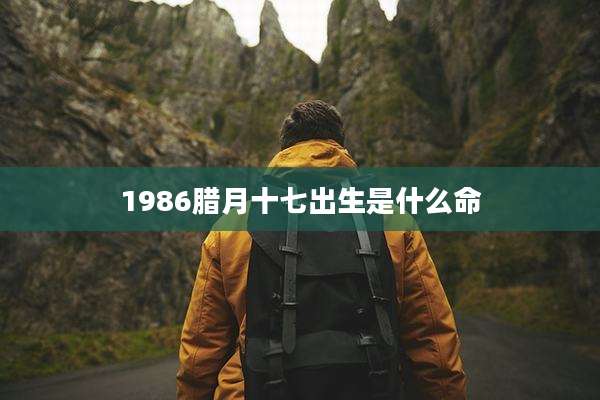1986腊月十七出生是什么命