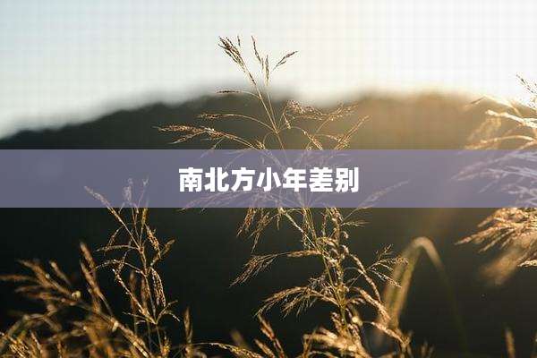 南北方小年差别