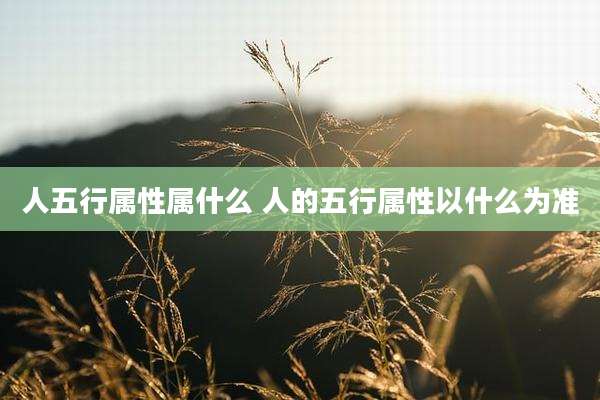 人五行属性属什么 人的五行属性以什么为准