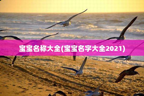宝宝名称大全(宝宝名字大全2021)