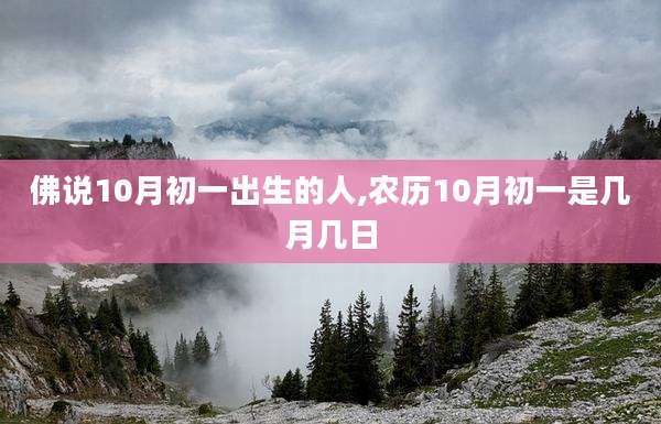 佛说10月初一出生的人,农历10月初一是几月几日