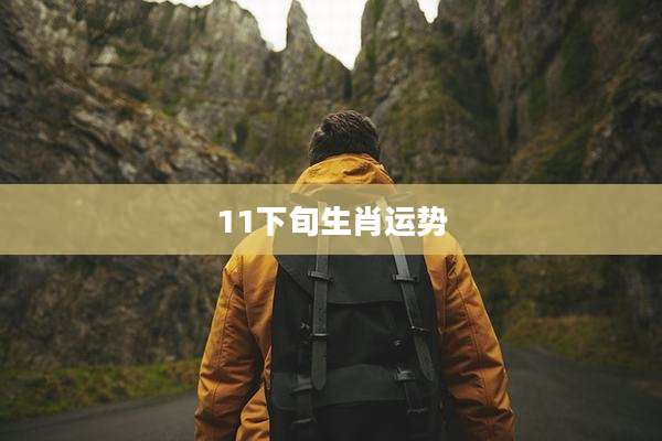 11下旬生肖运势