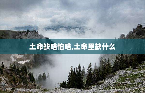 土命缺啥怕啥,土命里缺什么