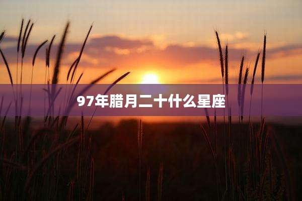 97年腊月二十什么星座