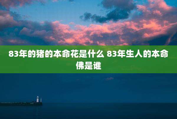 83年的猪的本命花是什么 83年生人的本命佛是谁
