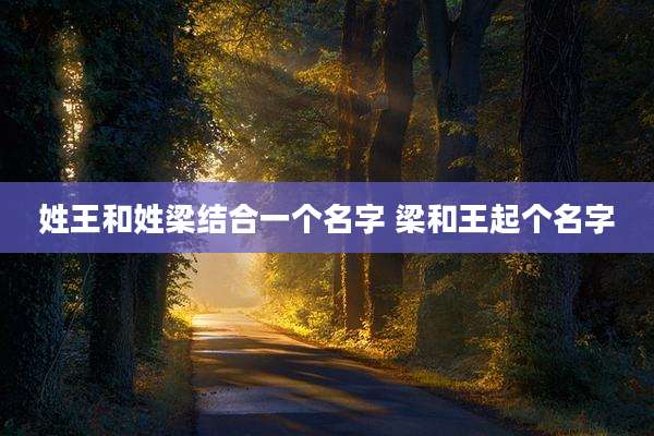 姓王和姓梁结合一个名字 梁和王起个名字
