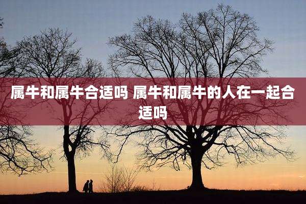 属牛和属牛合适吗 属牛和属牛的人在一起合适吗
