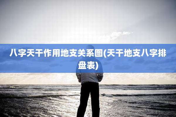 八字天干作用地支关系图(天干地支八字排盘表)