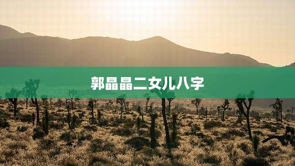 郭晶晶二女儿八字