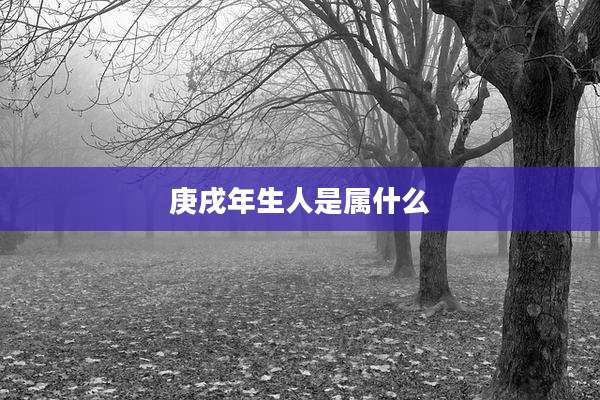 庚戌年生人是属什么