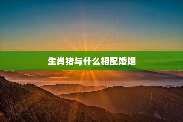 生肖猪与什么相配婚姻