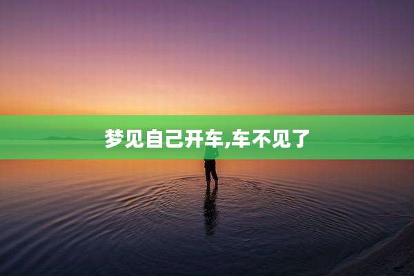 梦见自己开车,车不见了