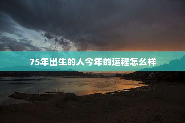 75年出生的人今年的运程怎么样
